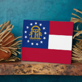 Georgia State Flag Plaque Fotoplatte (Seite)