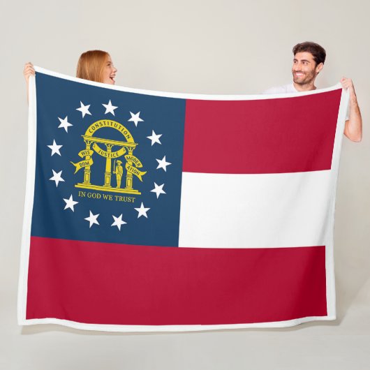 Georgia State Flag Print Patriota Fleecedecke (Beispiel)