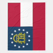 Georgia State Flag Print Patriota Fleecedecke (Vorderseite)