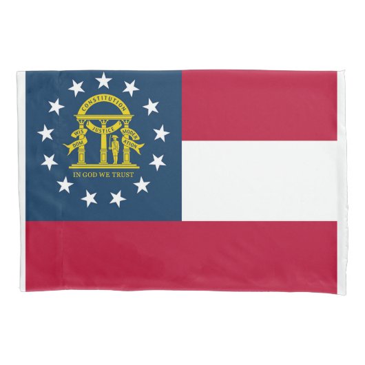 Georgia State Flag Print Patriota Kissenbezug (Vorderseite)
