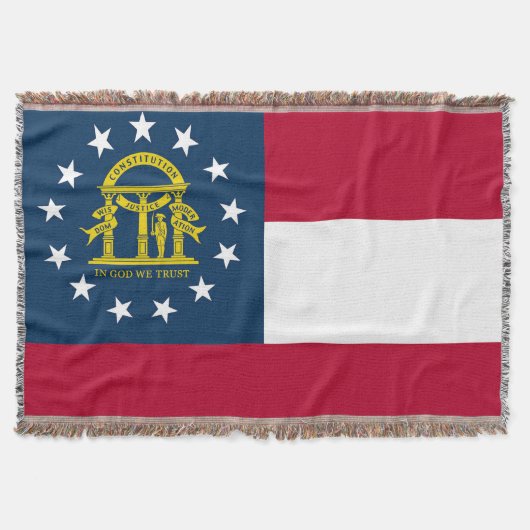 Georgia State Flag Print Patriotic Decke (Vorderseite)