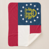 Georgia State Flag Print Patriotic Sherpadecke (Vorderseite)