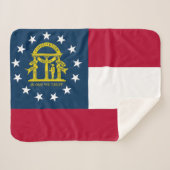 Georgia State Flag Print Patriotic Sherpadecke (Vorderseite (Horizontal))