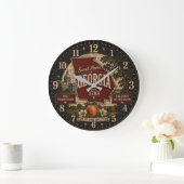 Georgia State Peach Blossom Große Wanduhr (Zuhause)