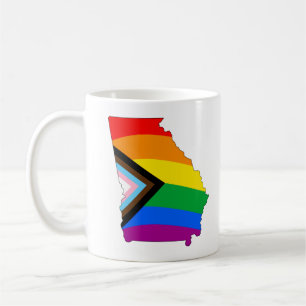 Georgia State Stolz LGBTQ Fortschritt Stolz Kaffeetasse
