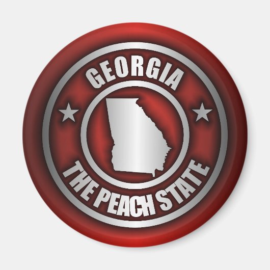 "Georgia Steel"-Magnete (rot) Magnet (Vorne)