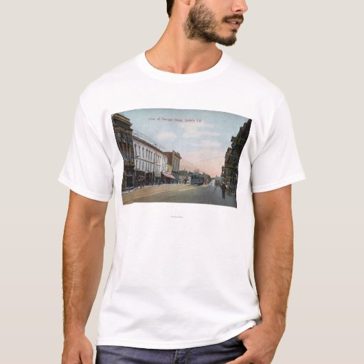 Georgia-Straßen-Ansicht mit Straßen-Auto T-Shirt (Vorderseite)