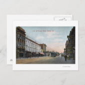 Georgia Street View mit Street Car Postkarte (Vorne/Hinten)