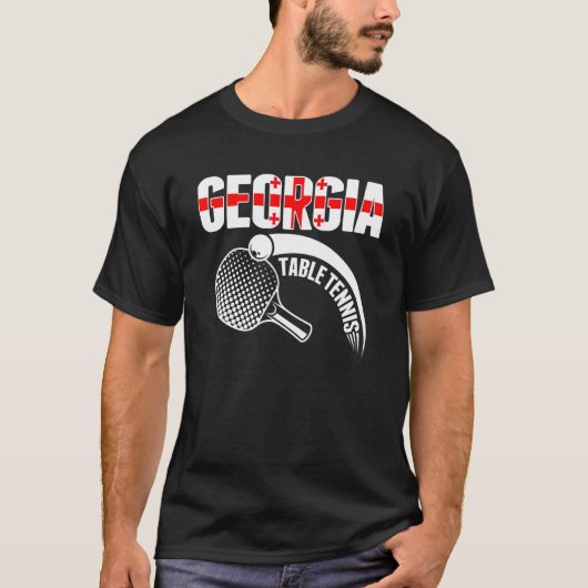 Georgia Table Tennis unterstützt georgische Ping P T-Shirt (Vorderseite)