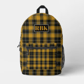 Georgia Tartan Plaid navy blue, old gold, white Bedruckter Rucksack (Vorderseite)