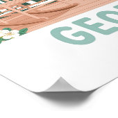 Georgia the Peach Staat USA Summer Travel Poster (Ecke)