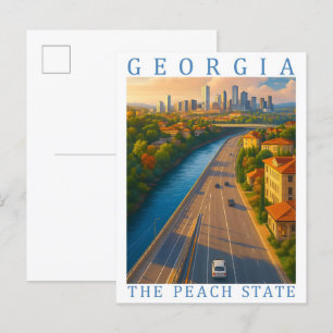 Georgia The Peach Staat USA Travel Place Postkarte