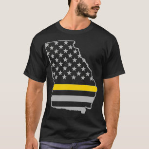 Georgia Thin Gold Line Flaggenpolizei Betreiber 91 T-Shirt