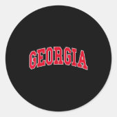 Georgia - Throwback Design - Clic Runder Aufkleber (Vorderseite)