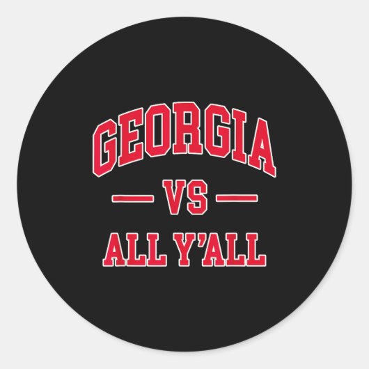 Georgia - Throwback Design - Clic  Runder Aufkleber (Vorderseite)