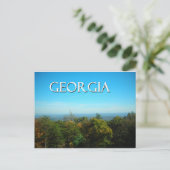 Georgia Trees and Hills View Postcard Postkarte (Stehend Vorderseite)
