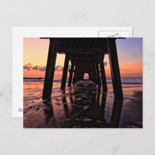 Georgia, Tybee Island, Pier At Tybee Island Postkarte (Vorne/Hinten)