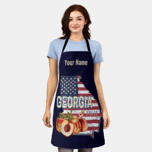 Georgia United Staaten Retro Staat Map Vintag USA Schürze