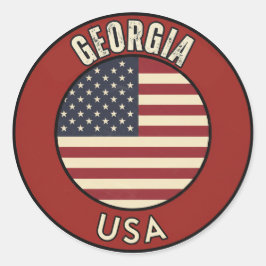 Georgia United States of America Runder Aufkleber