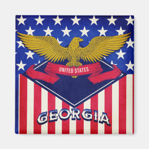 Georgia USA Flag Magnet