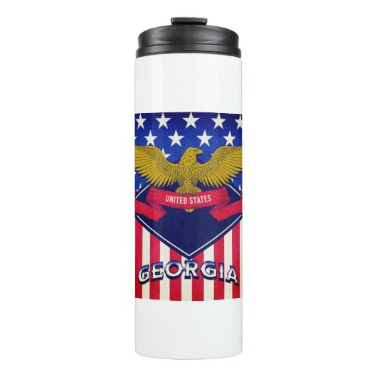 Georgia USA Flag Thermosbecher (Vorderseite)