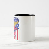 Georgia USA Flag Zweifarbige Tasse (Mittel)