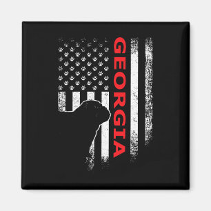 Georgia USA Flagge Patriotisch. Ga Vintage-Stil  Magnet