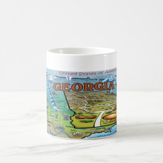 Georgia USA Map Kaffeetasse (Mittel)