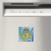 Georgia USA Map Magnet (In Situ (Geschirrspüler))