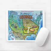 Georgia USA Map Mousepad (Mit Mouse)