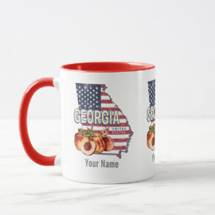 Georgia Vereinigte Staaten Retro-Staatskarte Vinta Tasse