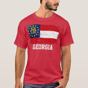 Georgia Vereinigte Staaten Vintage abgenutzte Flag T-Shirt