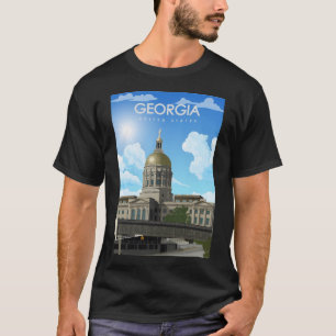 Georgia Vereinigte Staaten Vintage Minimal Retro R T-Shirt
