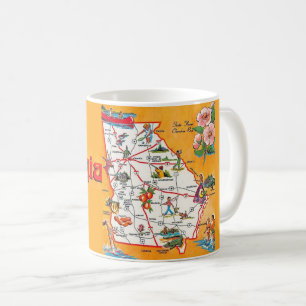 Georgia Vintage-Karte Kaffeetasse