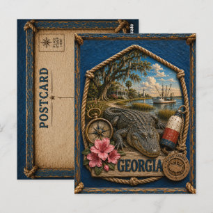 Georgia Vintage Reise Postkarte