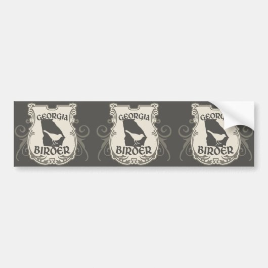 Georgia-Vogelbeobachter Autoaufkleber (Vorne)