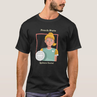 Georgia Volleyball: Peach Staat Spikers Unite! T-Shirt