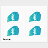 Georgia Wave Fishing Rechteckiger Aufkleber (Blatt)