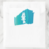 Georgia Wave Fishing Rechteckiger Aufkleber (Tasche)