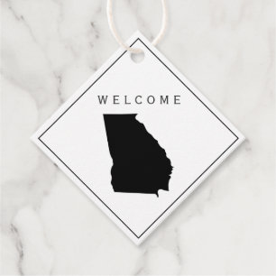 Georgia Welcome Bag Geschenk Tag für Hochzeitswoch Geschenkanhänger