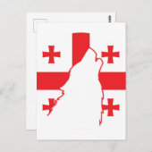 Georgia Wolf Georgian National Animal Flag Postkarte (Vorne/Hinten)