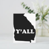 Georgia Yall Postkarte (Stehend Vorderseite)