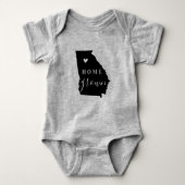 Georgia Zuhause Grown Staat T-Shirt Baby Strampler (Vorderseite)