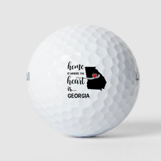 Georgia Zuhause ist das Herz Golfball (Vorderseite)