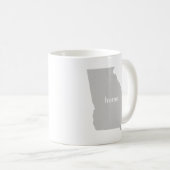Georgia-Zuhause-Silhouette-Staatskarte Kaffeetasse (VorderseiteRechts)