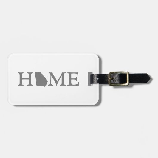 Georgia Zuhause Staat Map Shaped Letter Word Art Gepäckanhänger (Vorderseite horizontal)