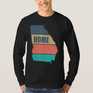 Georgia Zuhause Staat Retro Peach Shape Skyline T-Shirt