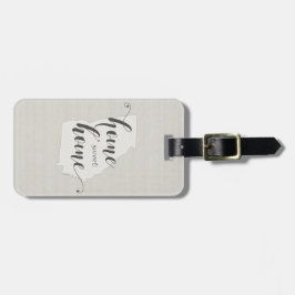 Georgia - Zuhause Sweet Zuhause burlap look Gepäckanhänger