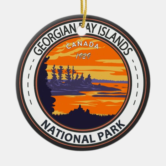 Georgian Bay Islands National Park Kanada Abzeiche Keramik Ornament (Vorne)