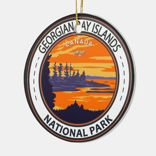 Georgian Bay Islands National Park Kanada Abzeiche Keramik Ornament (Links)